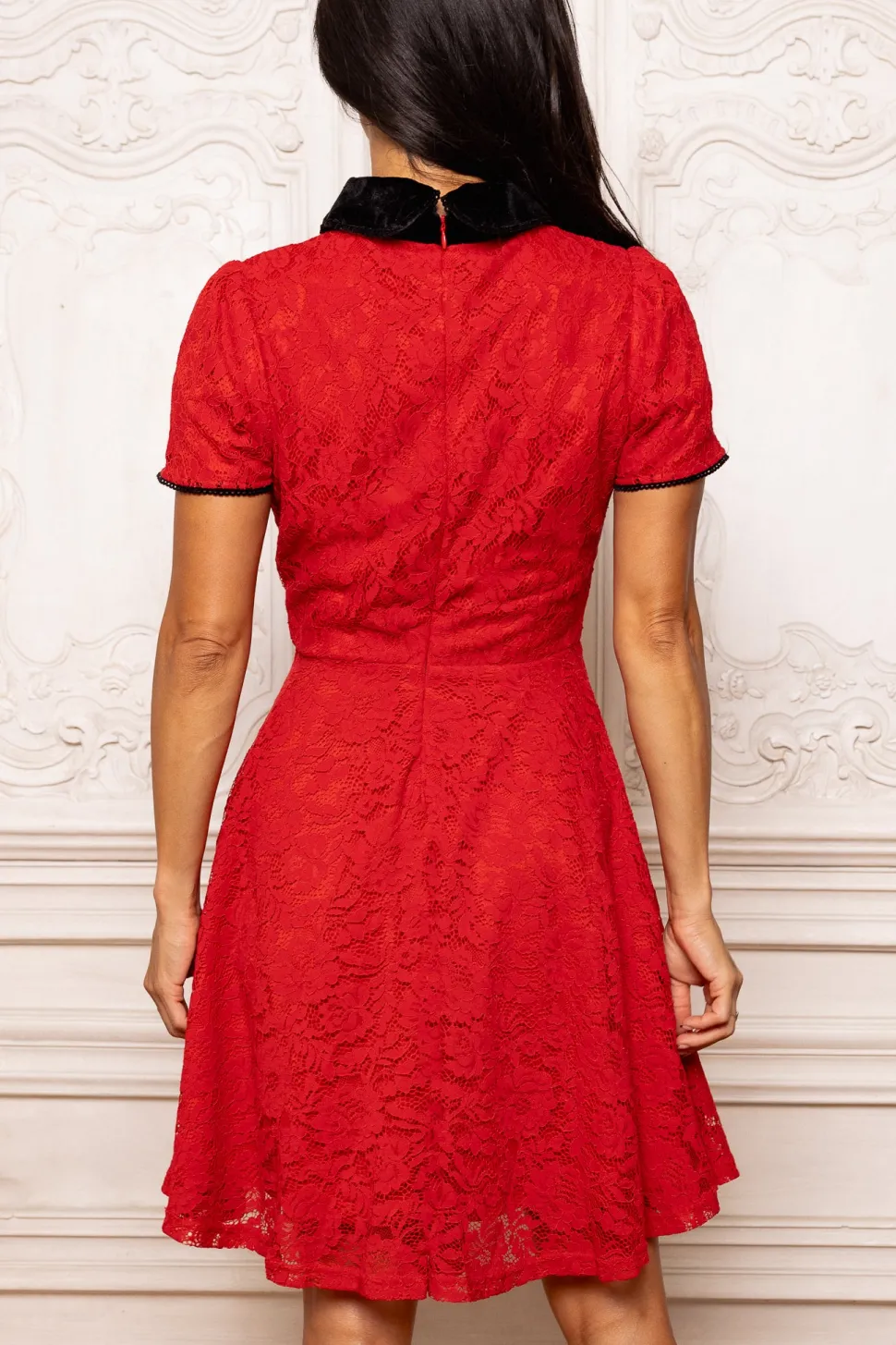 Penny Dress in Red Lace