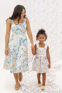 Petal Dress in Blue Bouquet