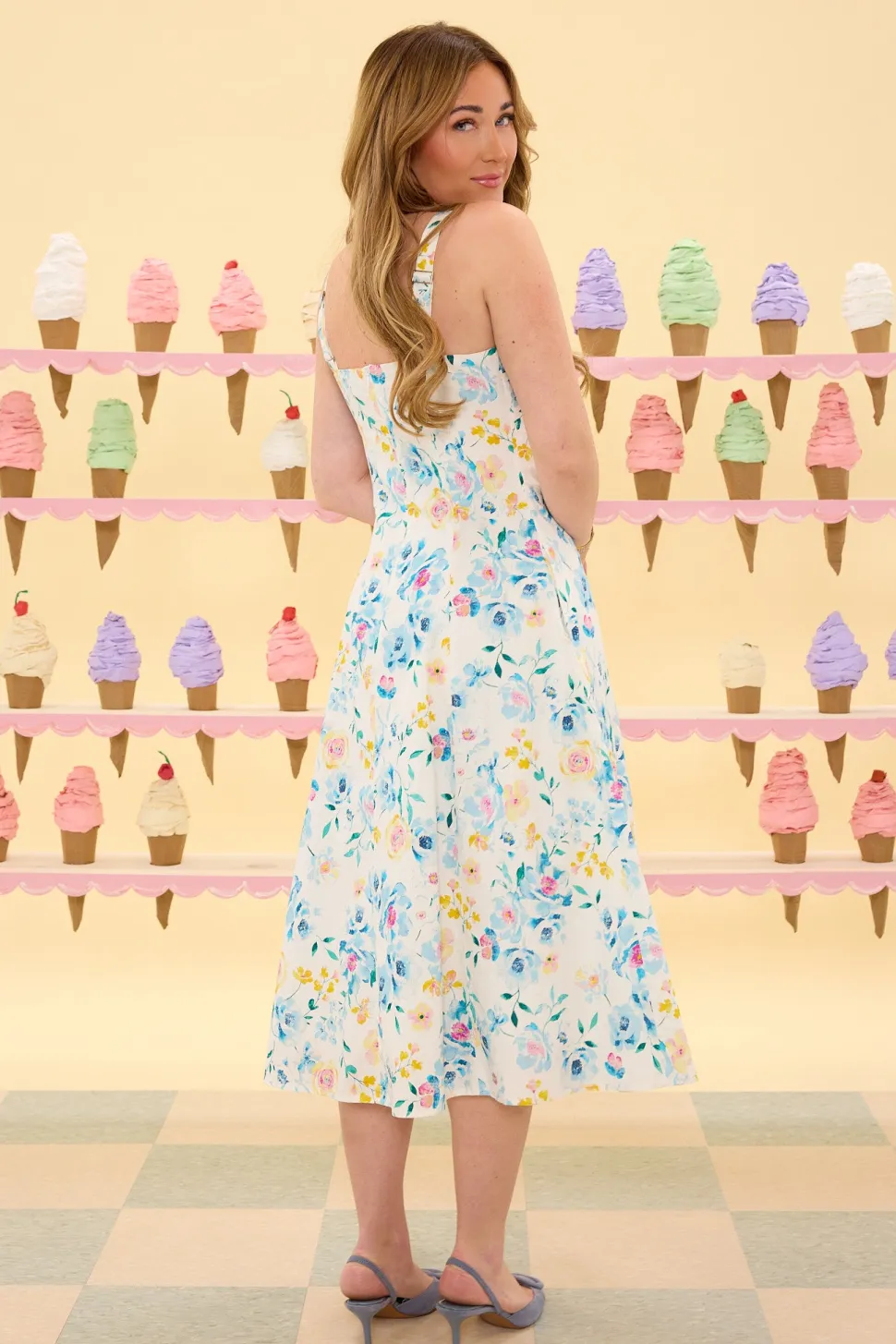 Petal Dress in Blue Bouquet