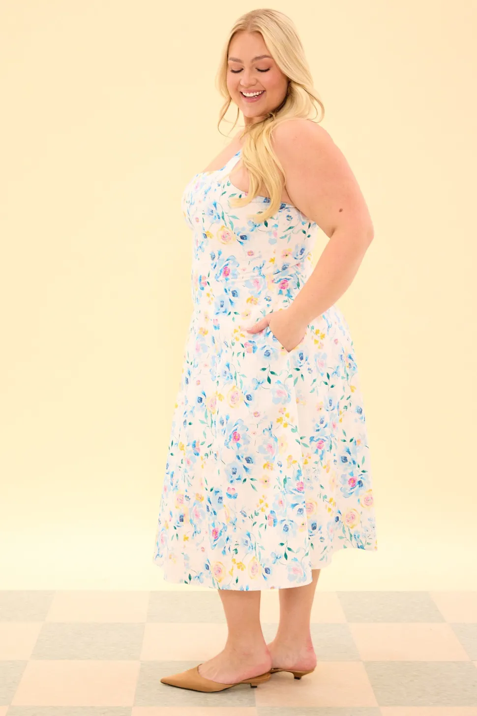 Petal Dress in Blue Bouquet