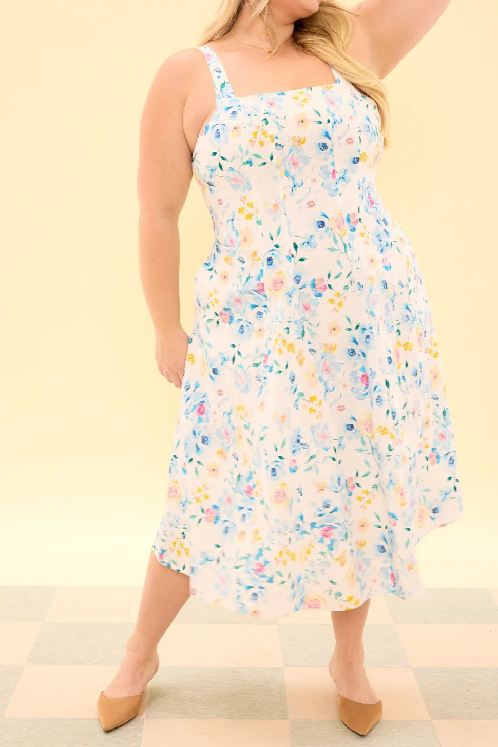 Petal Dress in Blue Bouquet