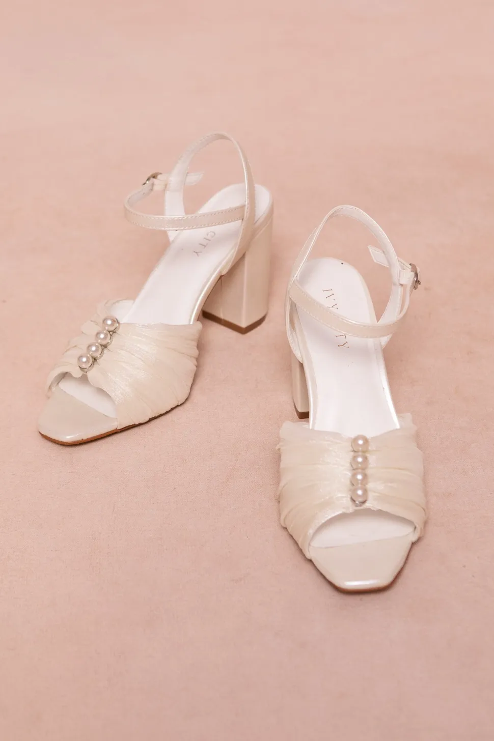 Piper Pearl Heel in Ivory
