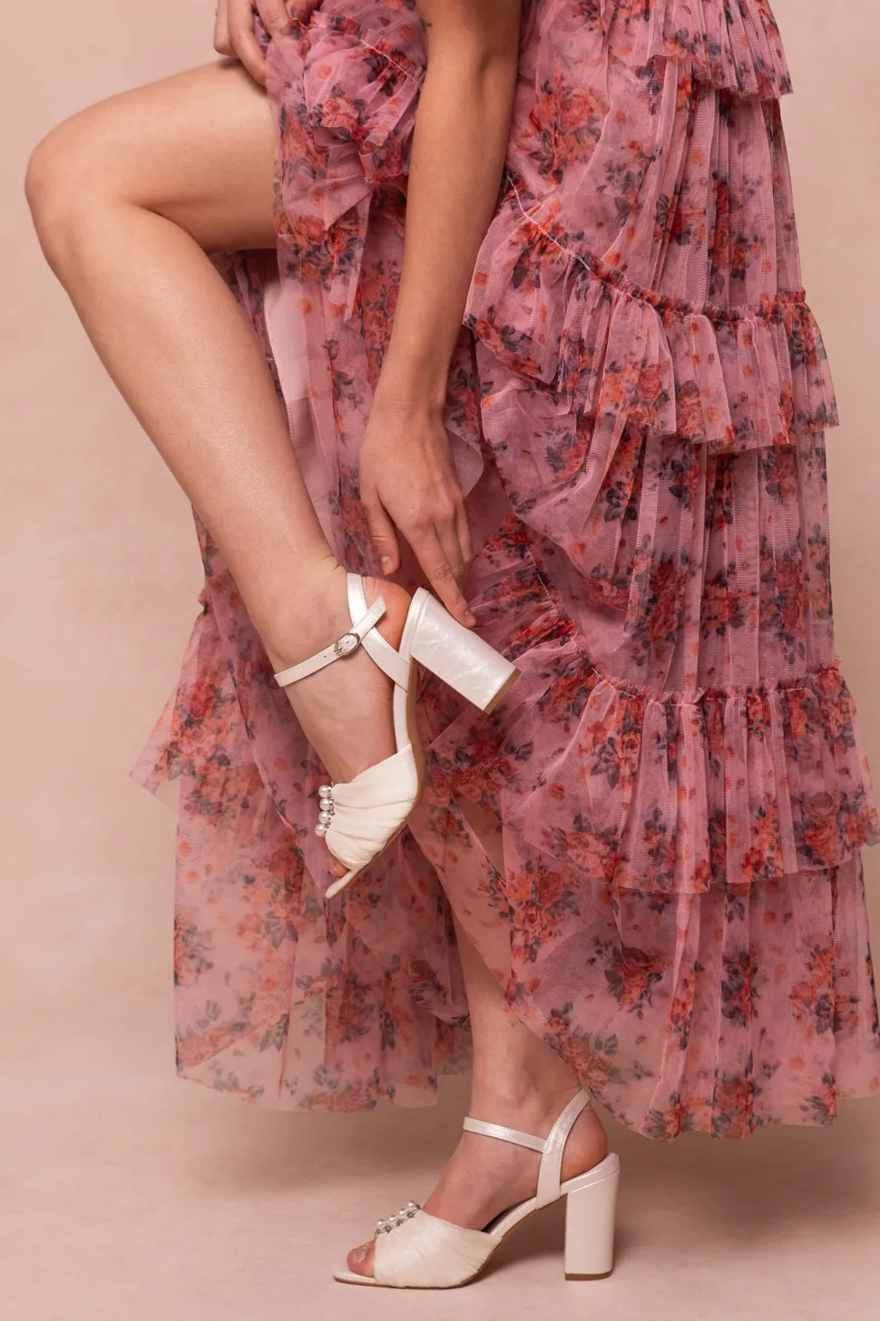 Piper Pearl Heel in Ivory