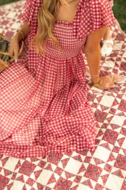 Rayna Dress in Red Gingham