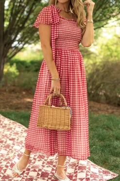 Rayna Dress in Red Gingham