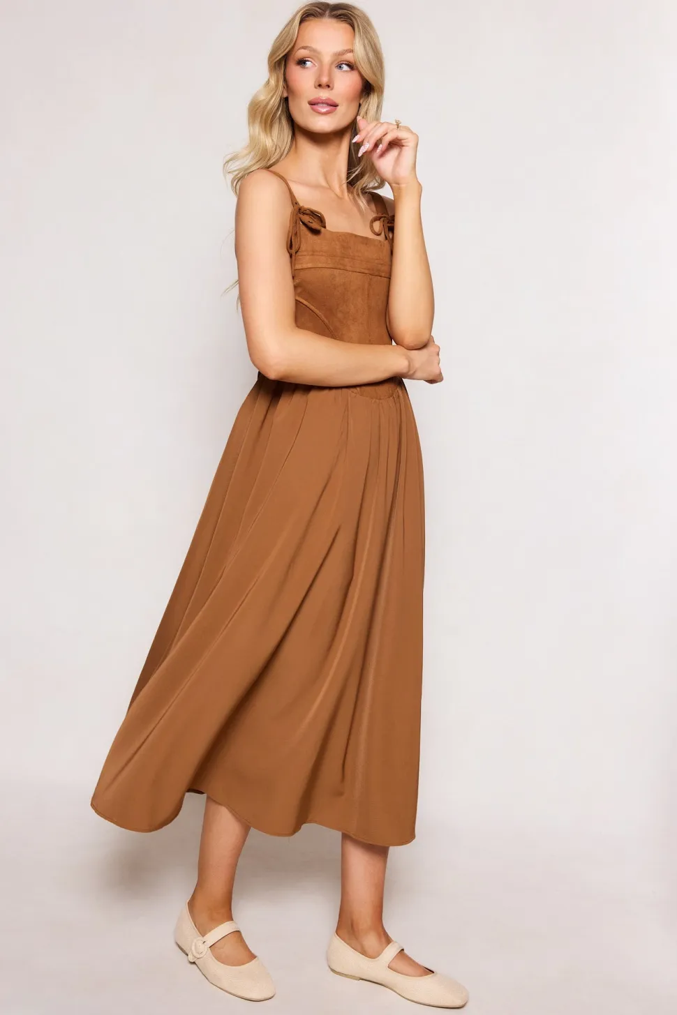 Roma Dress in Tan