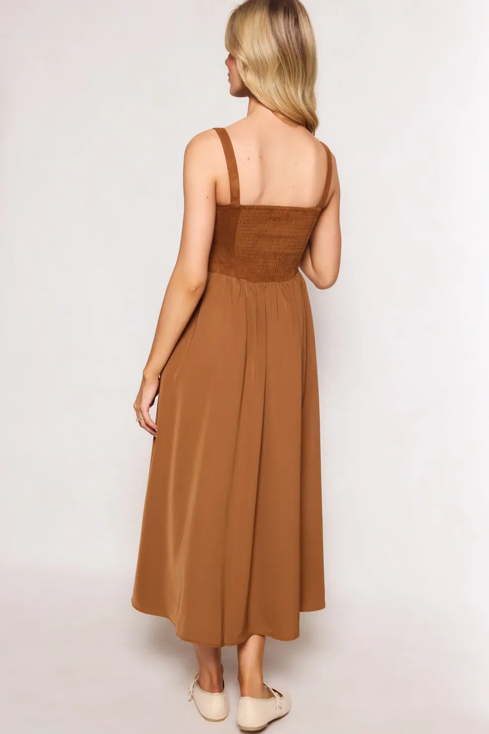 Roma Dress in Tan
