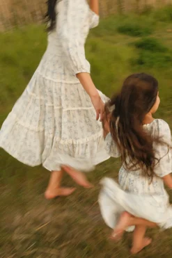 Roselyn Dress in Ivory Porcelain Fleur