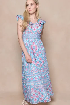 Samara Dress in Thistle Flower Mosaic Florise