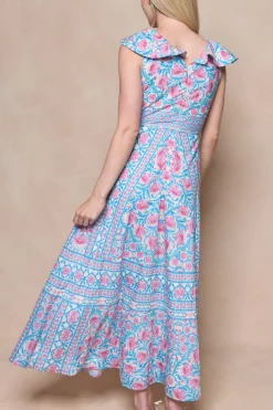 Samara Dress in Thistle Flower Mosaic Florise