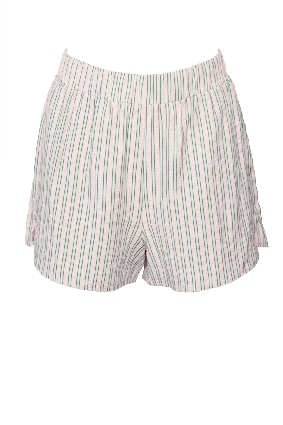 Sevilla Shorts in Green & Pink Pinstripe