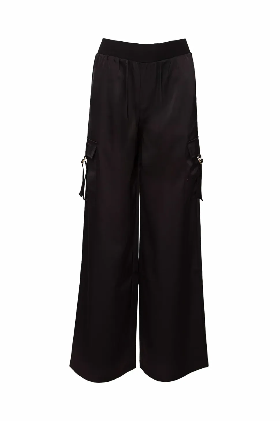 Shay Satin Pants in Black