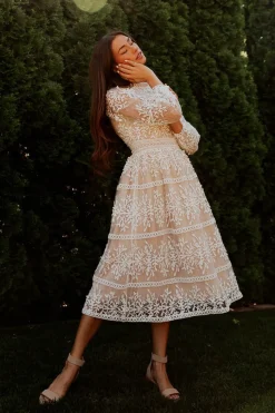 Sicily Dress in Champagne Lining