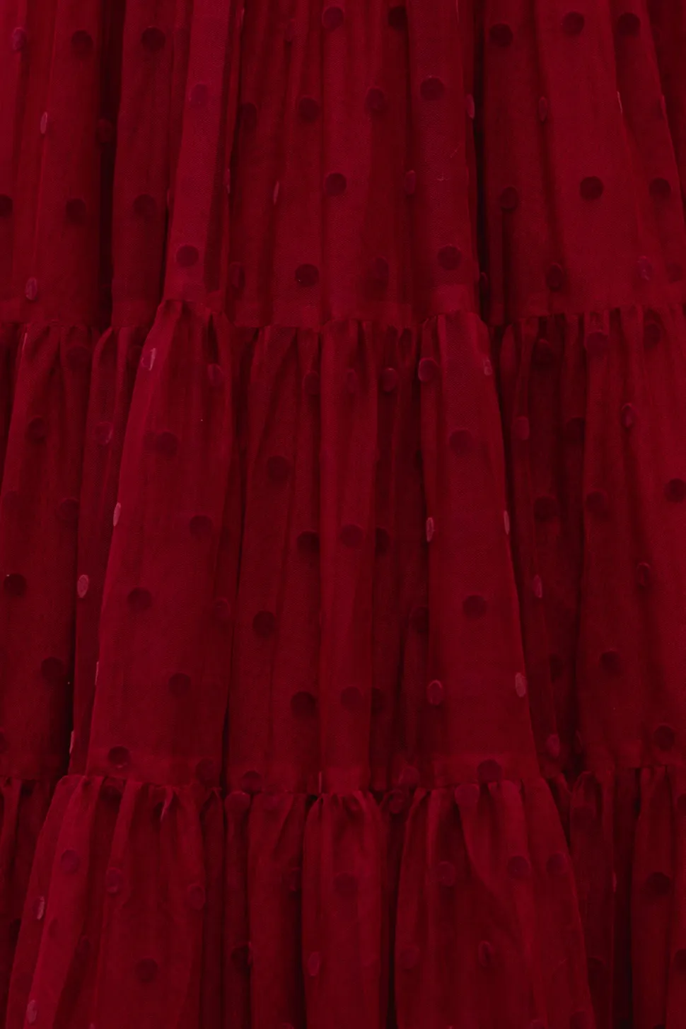 Solange Dress in Burgundy Tulle