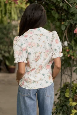 Sophia Blouse in Countryside Peony Blossom