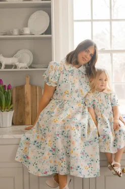 Sophia Dress in Blue Bouquet