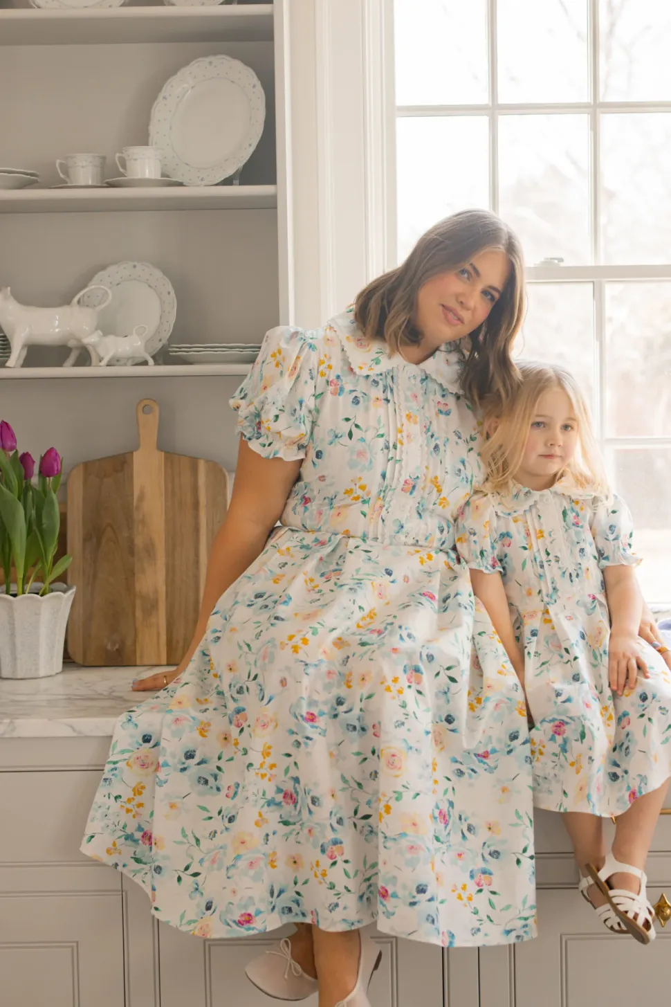 Sophia Dress in Blue Bouquet