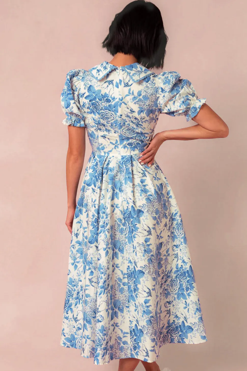 Sophia Dress in Blue Floral