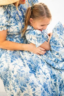 Sophia Dress in Blue Floral