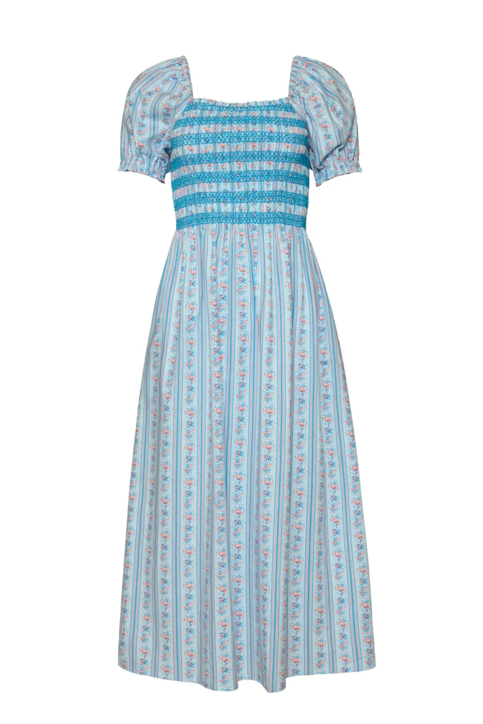 Sunday Best Dress in Rosette Linear Stripe