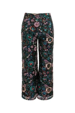 Tamsin Pants in Floral Sequin