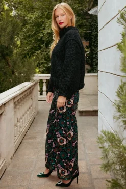 Tamsin Pants in Floral Sequin