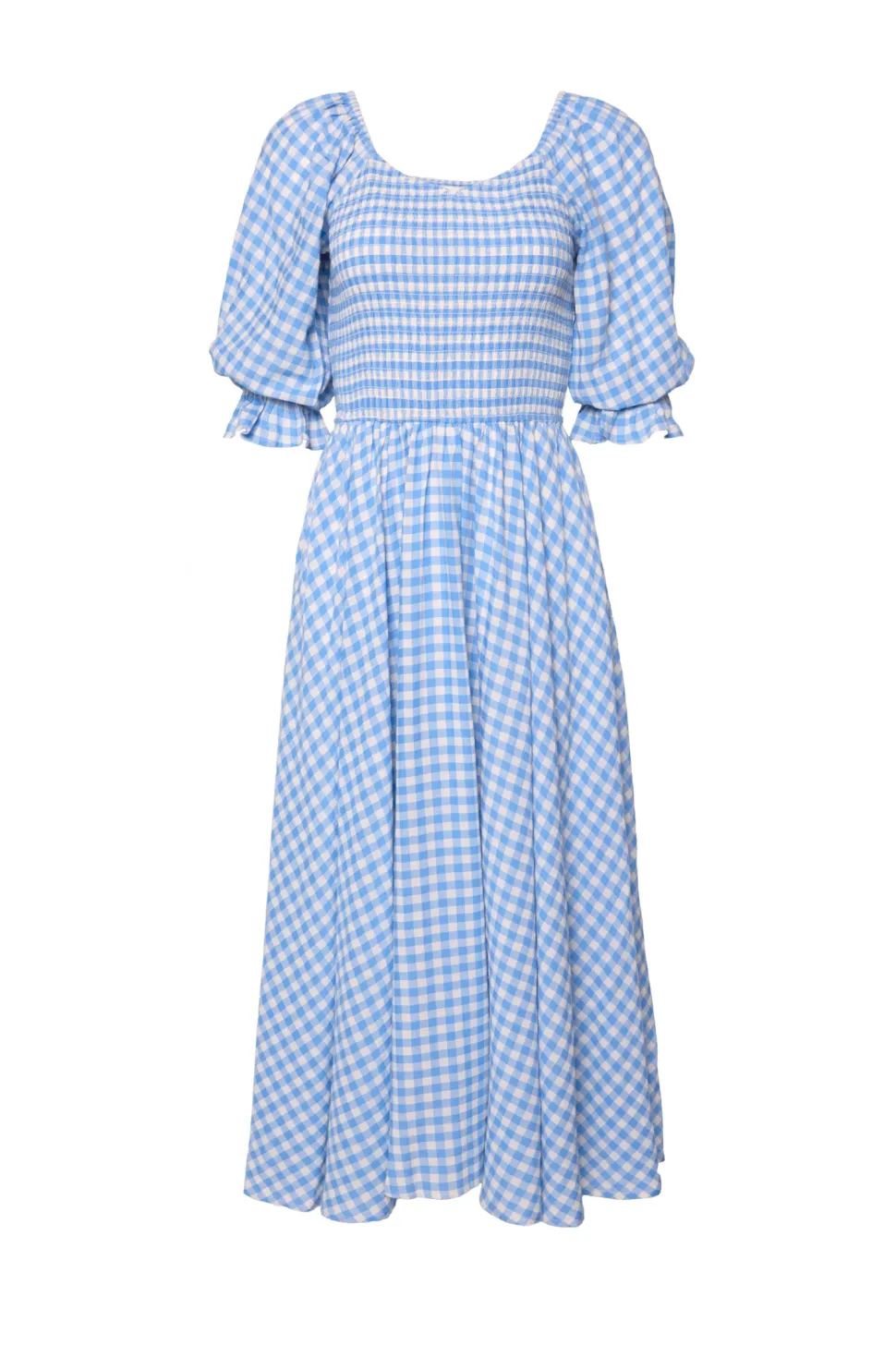 Teagan Dress in Blue Gingham