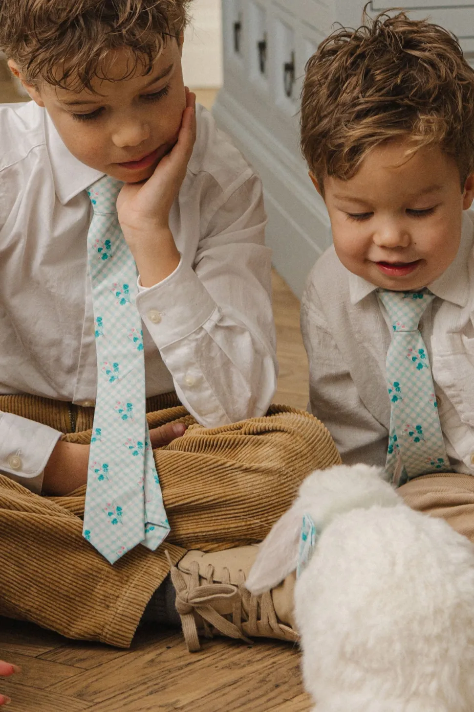 Ties in Bloom Gingham