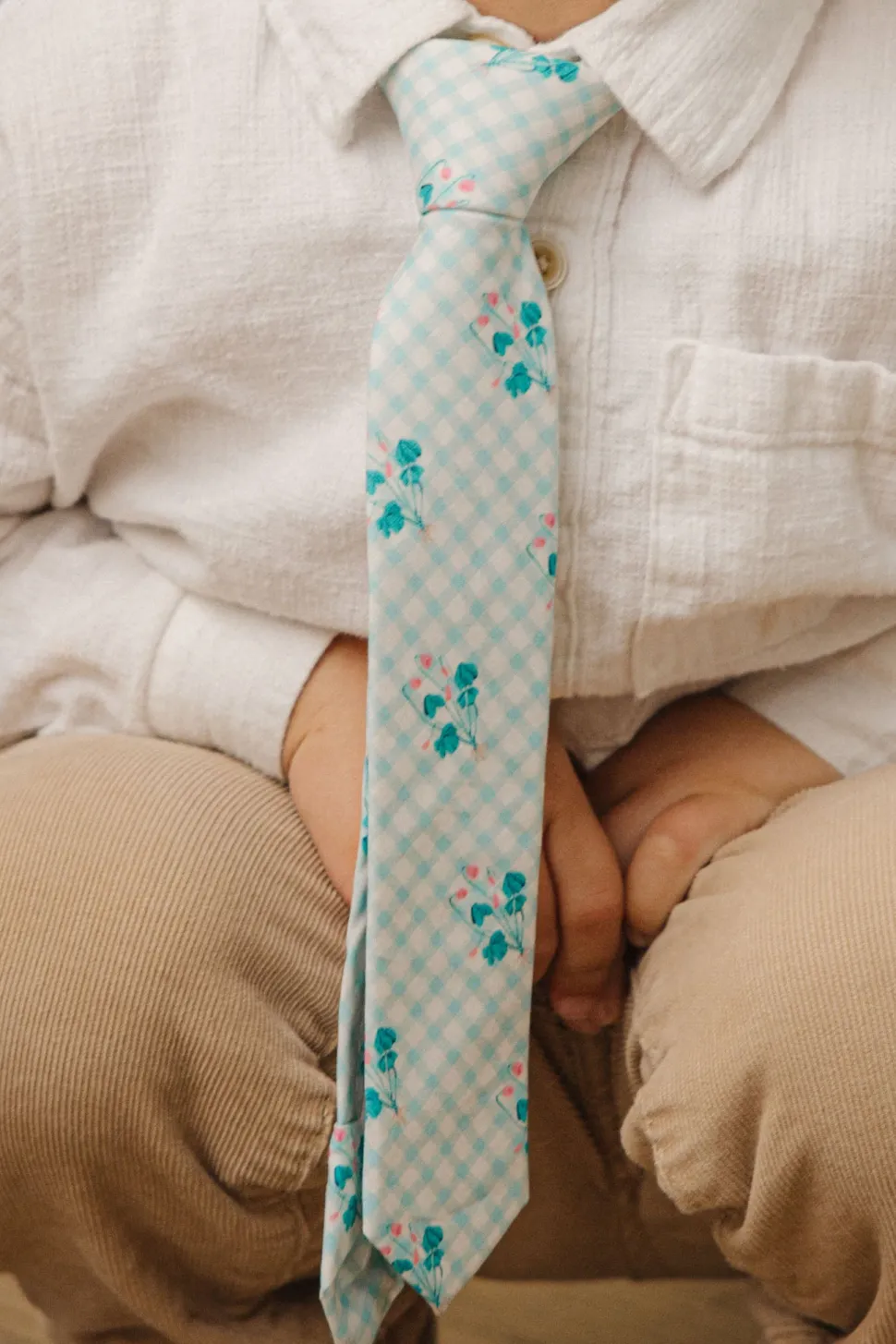 Ties in Bloom Gingham