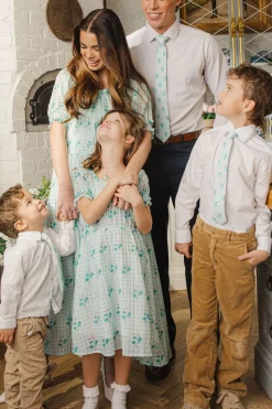Ties in Bloom Gingham