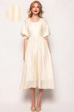 Tindra Dress in Cream Sequin