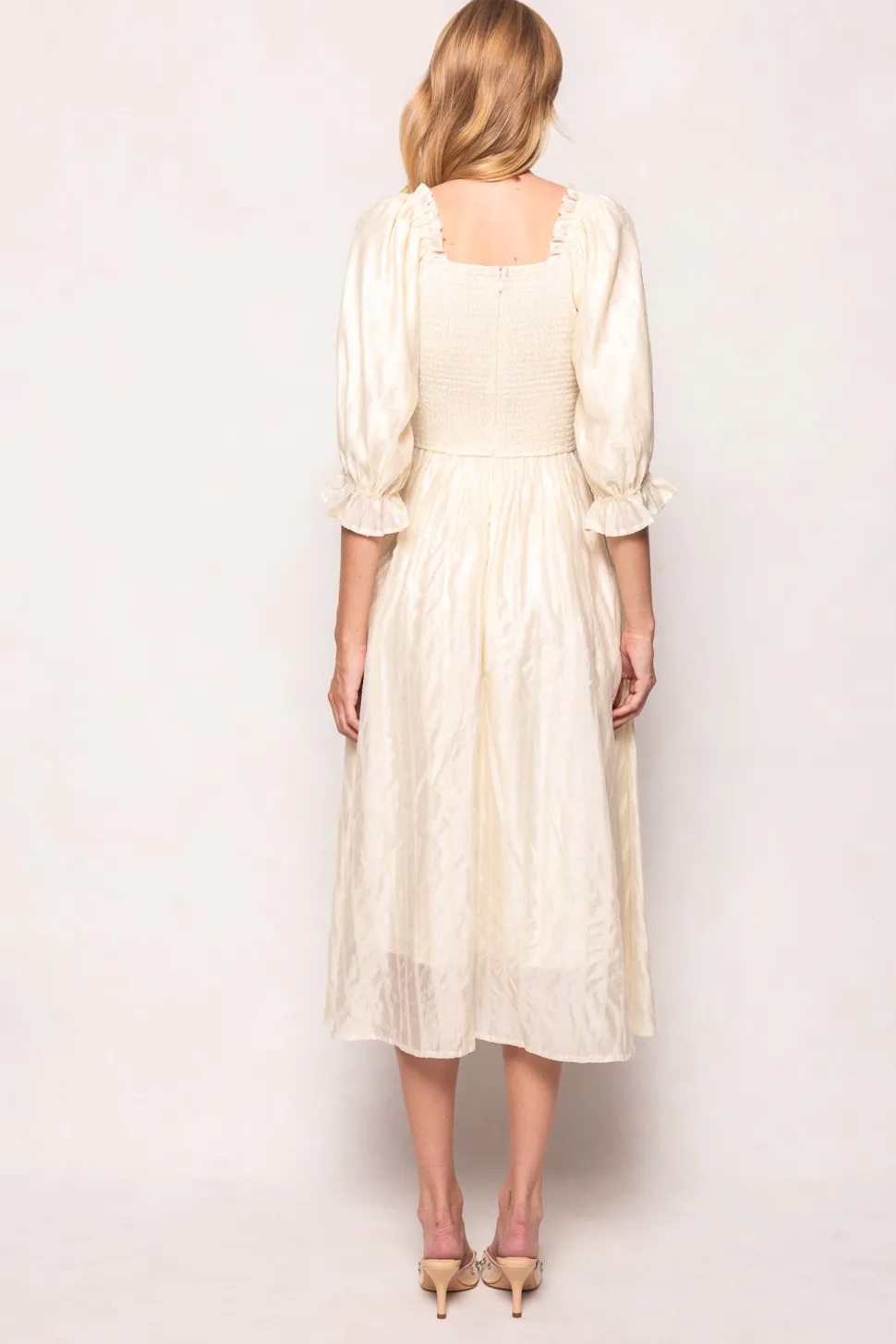 Tindra Dress in Cream Sequin