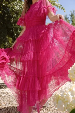 Whimsical Dress in Fuchsia