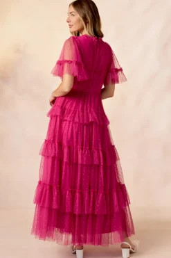 Whimsical Dress in Fuchsia