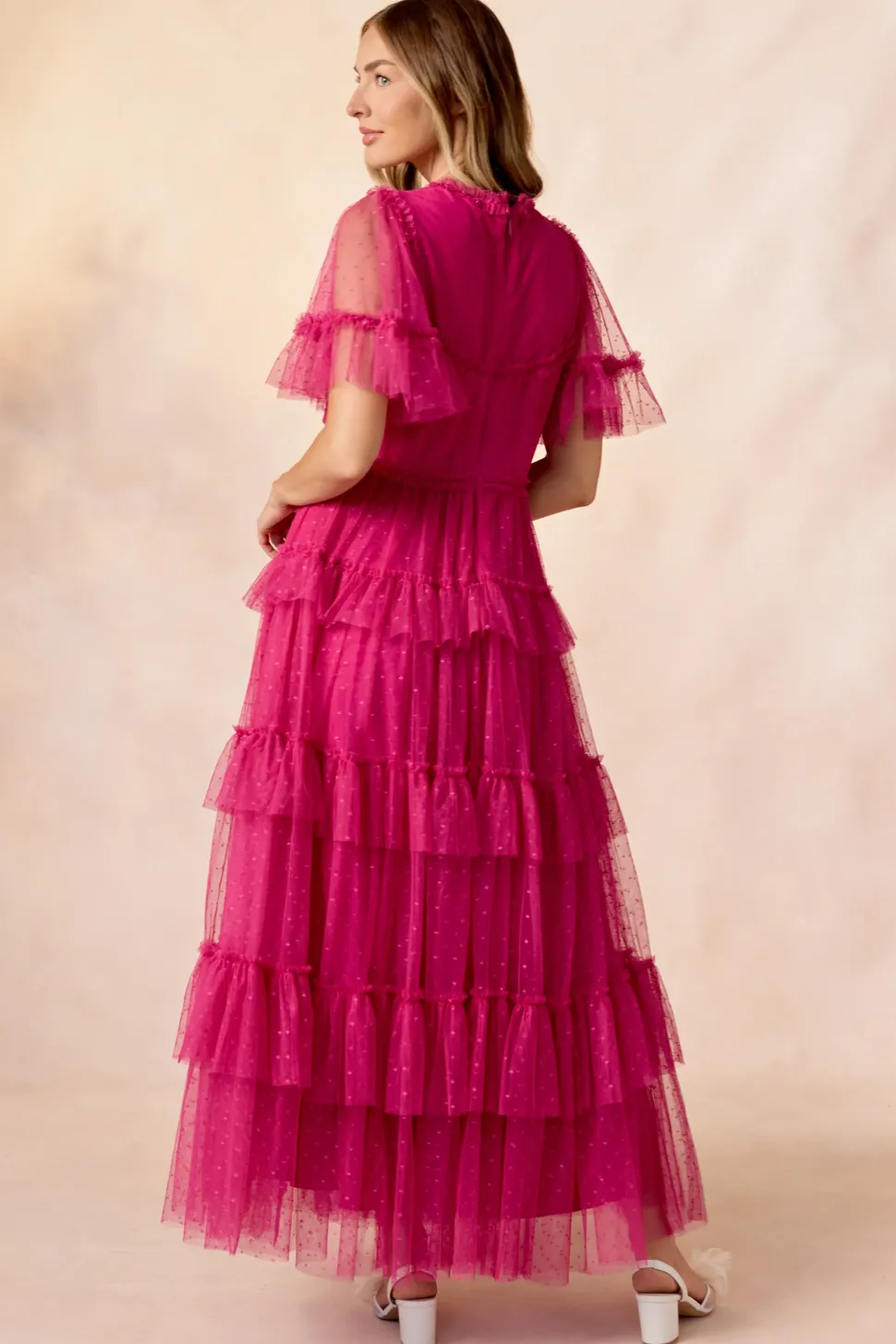 Whimsical Dress in Fuchsia