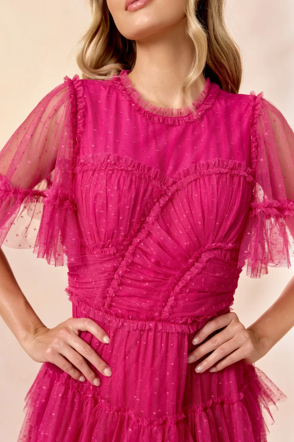 Whimsical Dress in Fuchsia