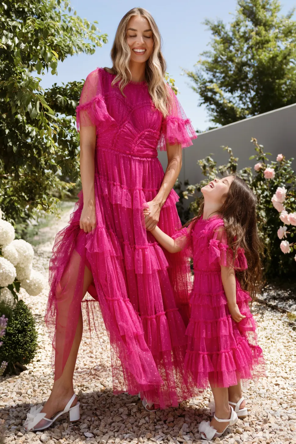 Whimsical Dress in Fuchsia