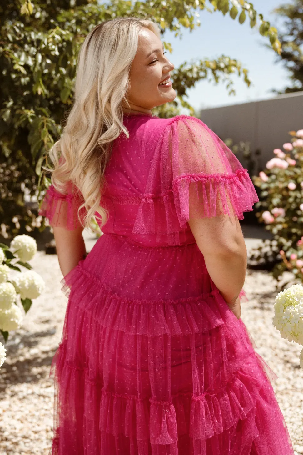 Whimsical Dress in Fuchsia