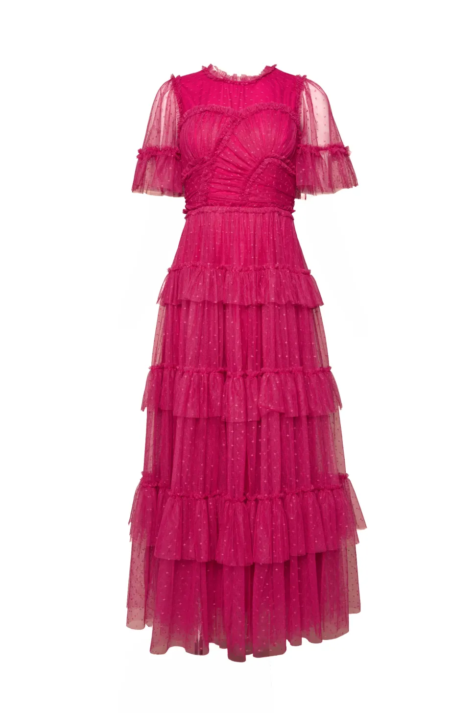 Whimsical Dress in Fuchsia