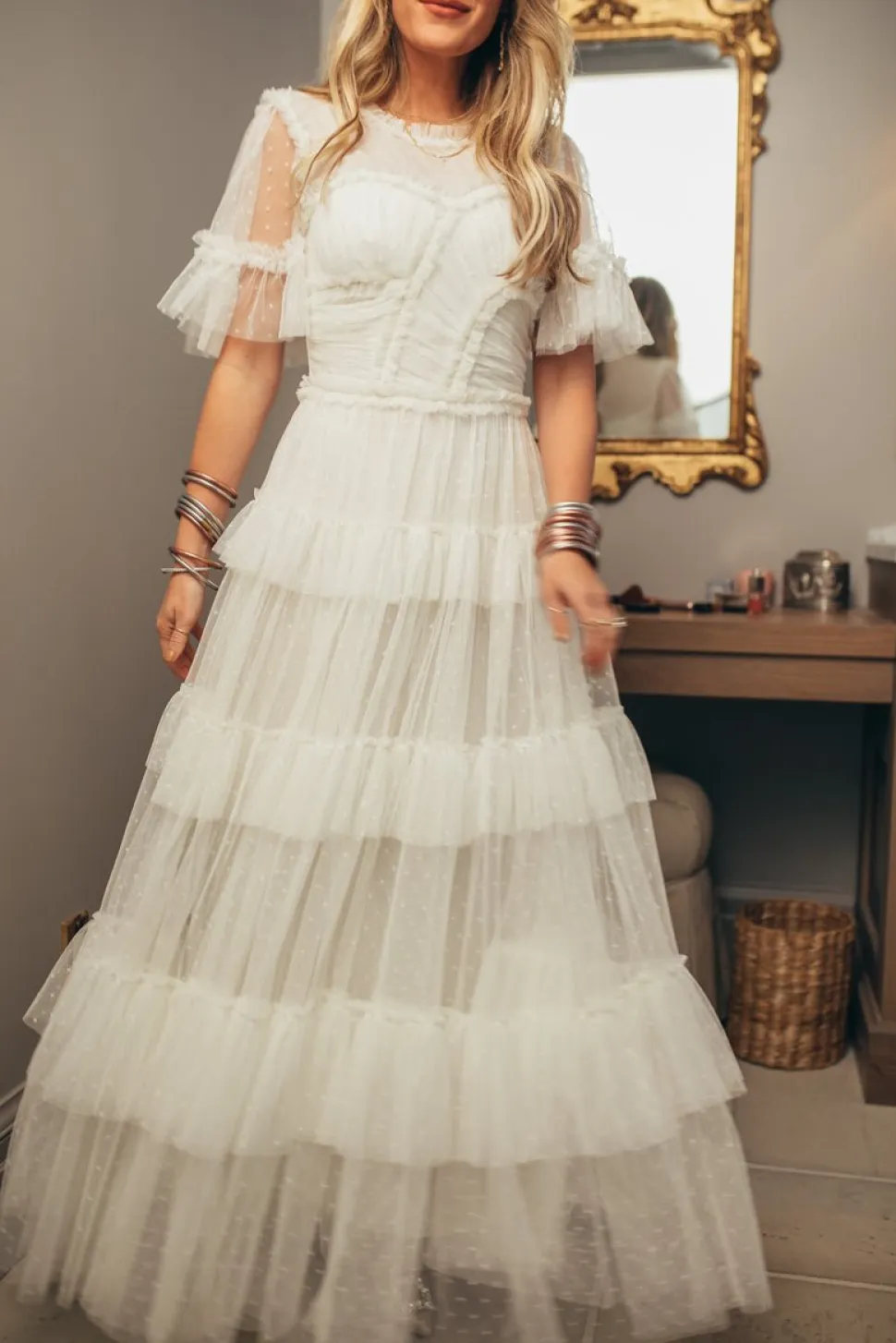 Whimsical Dress in White