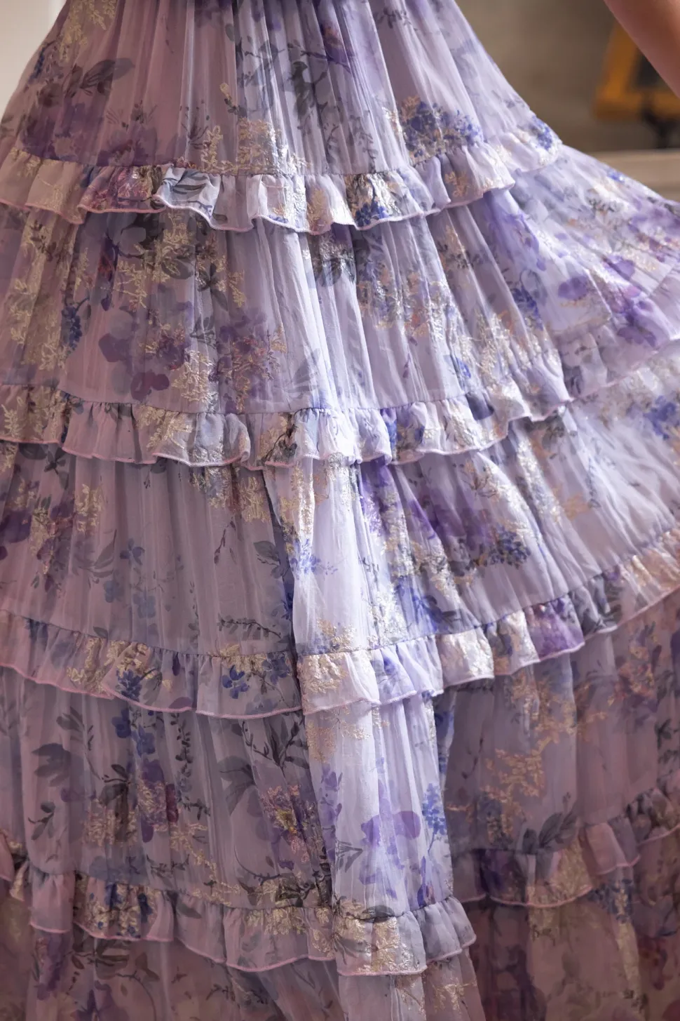 Winnie Dress in Lavender Aquarelle Fleur