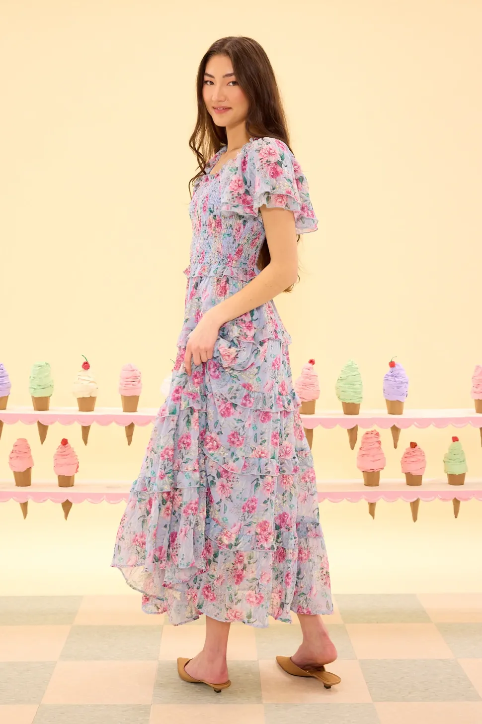Winnie Dress in Peony Blossoms