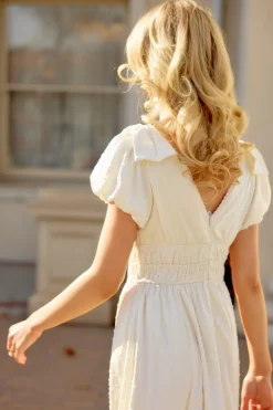 Zella Bow Dress in Ivory